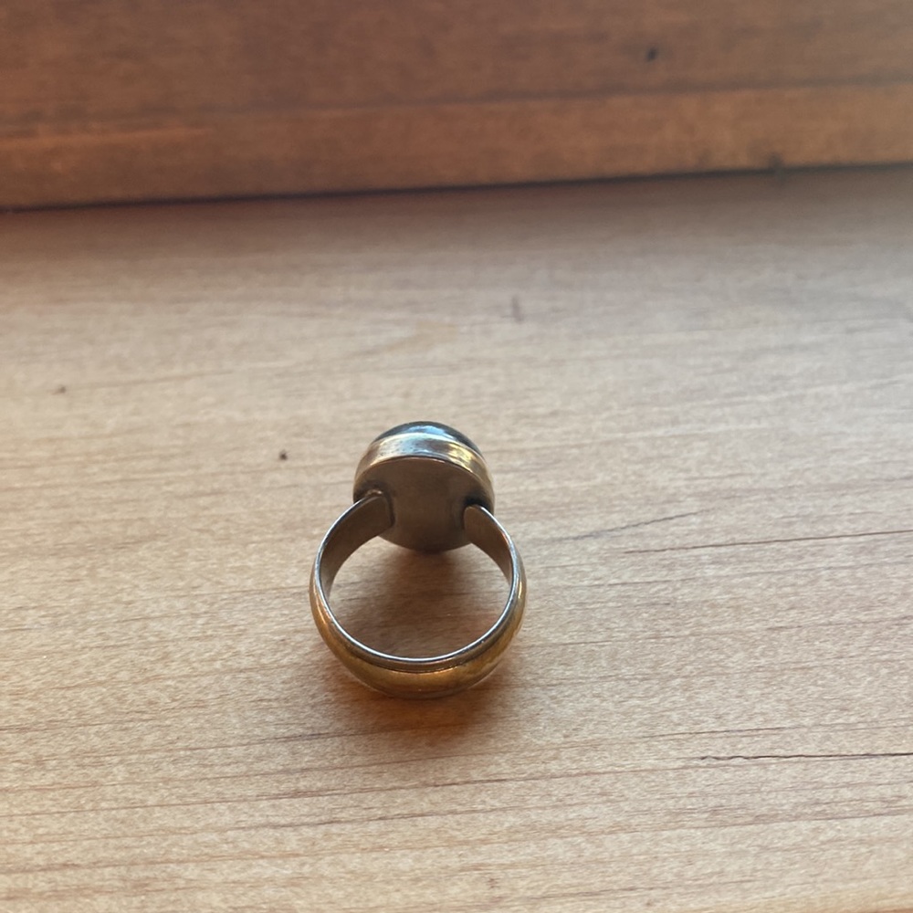 Labradorite Set In Sterling Silver And 18 K Gold … - image 3